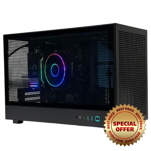 Windows 11 Pro CORE i7 12TH GEN 2TB SSD 32GB RAM Desktop PC SFF WIFI 4K HDMI CH260 Micro-ATX Black Black Case