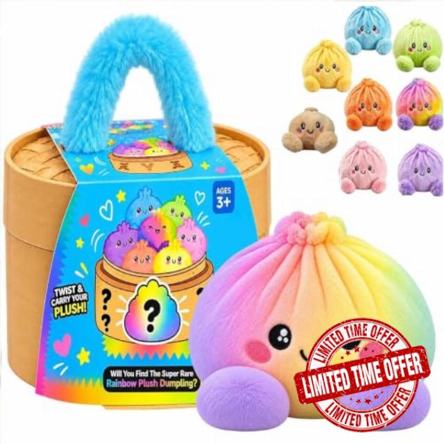 Cute Plush Stuffed Steamed Pillow Home Decor，A-C                                                          Soft Stretch Decompression Fidget Toy for Adults Anxiety Relief