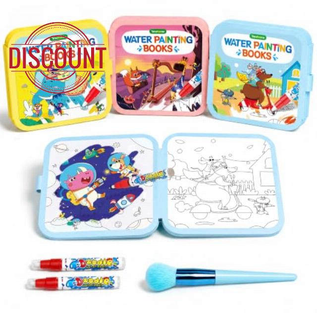 Timetome 3 Pack Water Colouring Book for Toddlers 3-6