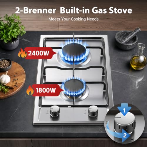Built-in with Flame Failure Protection                                                          Stainless Steel Gas Cooktop
