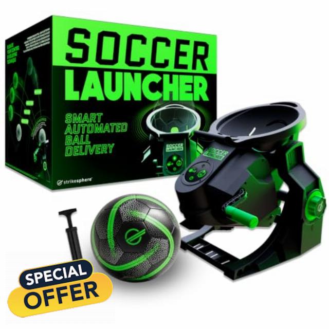 strikesphere Soccer Launcher with batteries