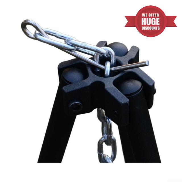 Adjustable Camping Tripod Stand for Dutch Oven Cooking - Heavy Duty Aluminium Fire Grill Rack with Hanging Chain - Portable Outdoor BBQ Cookware Support up to 124cm Height Black