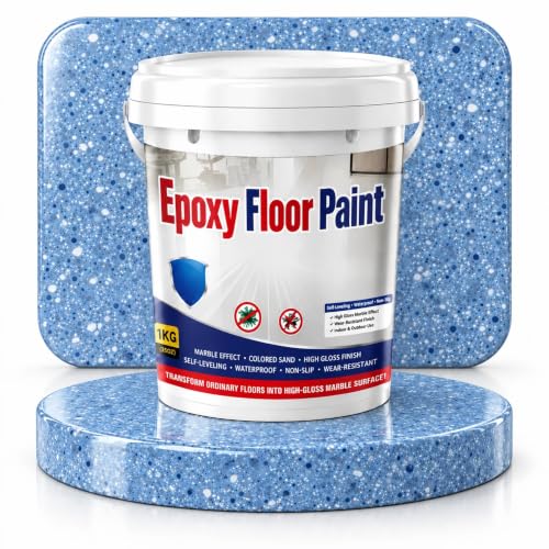 High-Gloss Marble Effect (Sky Blue