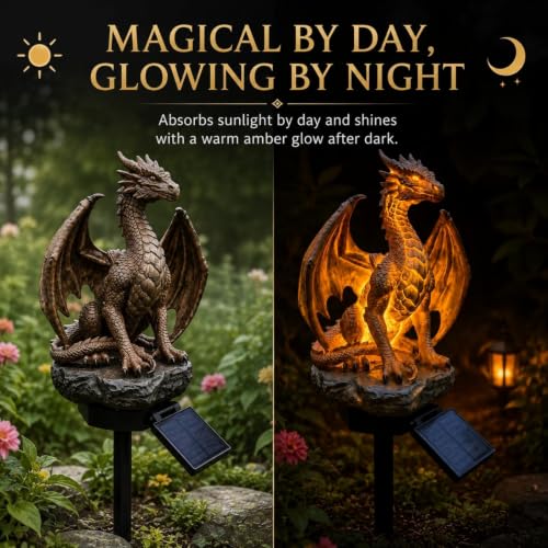 Outdoor Statue Lamp Solar Powered