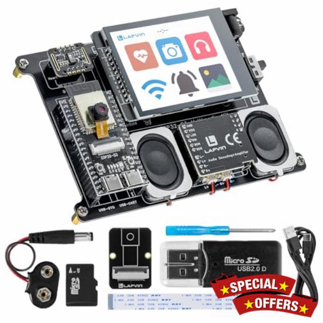 LAFVIN ESP32-S3 Multimedia Development Kit with 2.8 Inch Capacitive Touch Screen
