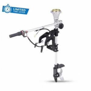 Ronyme Marine Outboard Engine Bracket Motor Mount Propeller Assembly with Handle Aluminum Alloy Shaft Vertical Slide Clamp Suitable for Small Boats Kayaks Coastal Creeks Leisure Cruising