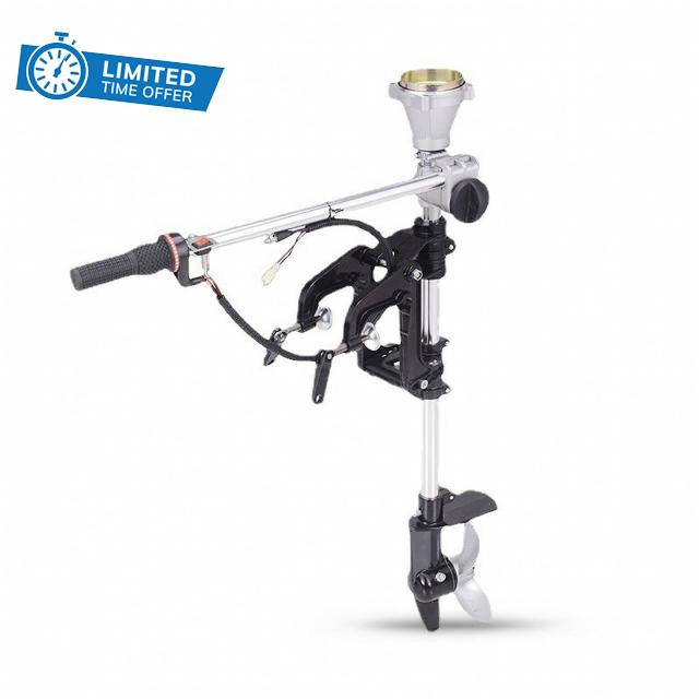 Ronyme Marine Outboard Engine Bracket Motor Mount Propeller Assembly with Handle Aluminum Alloy Shaft Vertical Slide Clamp Suitable for Small Boats Kayaks Coastal Creeks Leisure Cruising