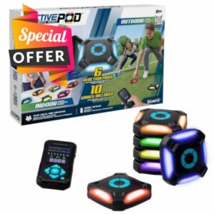 Active Pod Reactive Light-Up Game for Kids 8+ | 6 Interactive Sensor Pods                                                          10+ games for indoor & outdoor active play