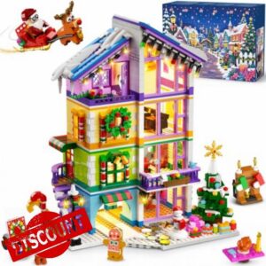 HOGOKIDS Advent Calendar 2026 Girls House Mini Building Toy with LED Light                                                          24 Days Christmas Countdown Friends House for Girls & Boys Ages 8+