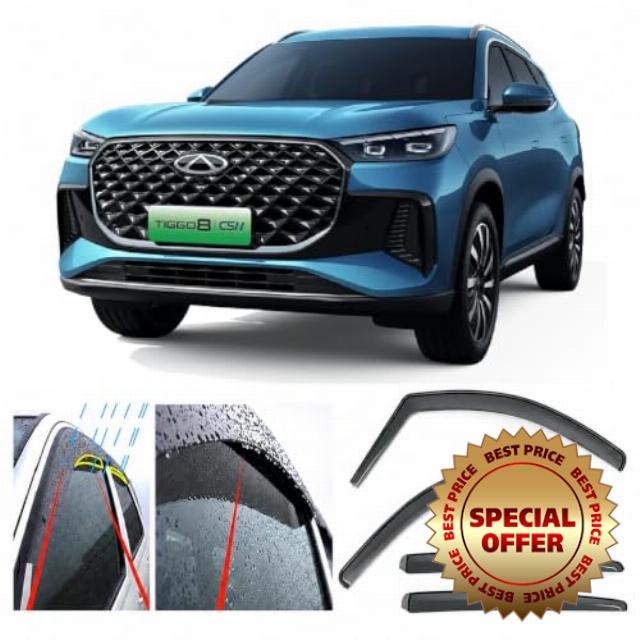 4x Wind Deflectors for Chery TIGGO 8 2025 2026 2027 Weather Shields Sun Visors Rain Guards