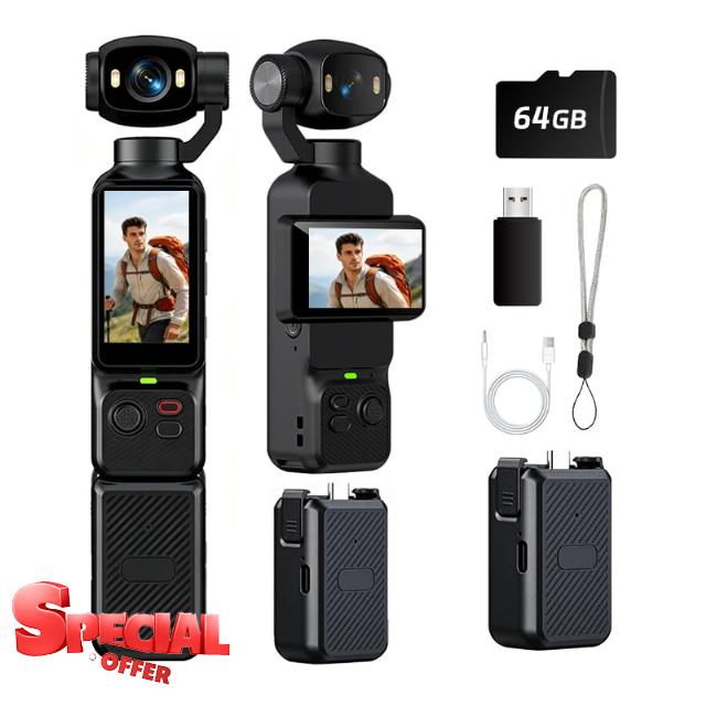 Handheld Pocket Action Camera with Charging Case