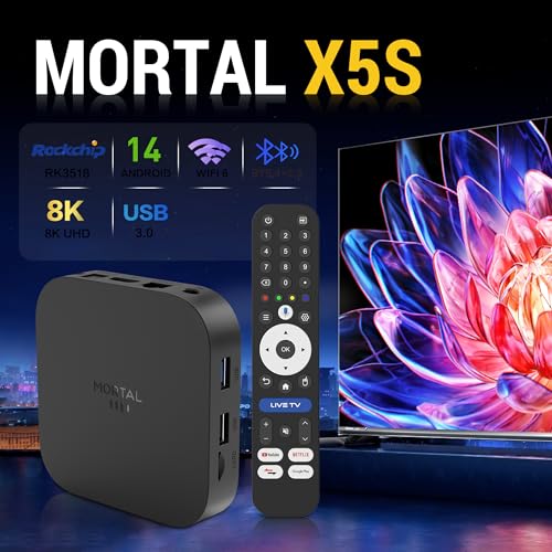 2026 Android 14.0 Box Smart TV Box with 2GB RAM 16GB ROM                                                          Supports RK3518 Quad Core Cortex A53 Mali 450 MP2 GPU 2.4G/5G dual-band WIFI 8K Bluetooth 5.4 Ethernet 10/100M USB3.0/2.