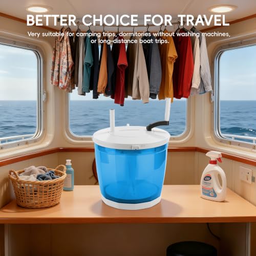 Manual Traveling Outdoor Washing Machine Grey and Blue Sky Blue