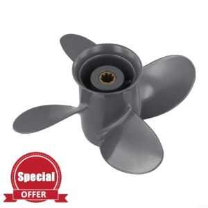 Aluminium Boat Propeller 9 1/4"x10" 4 Blades for Honda Outboard Motor BF8D BF9.9 BF15 BF20