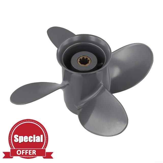 Aluminium Boat Propeller 9 1/4"x10" 4 Blades for Honda Outboard Motor BF8D BF9.9 BF15 BF20