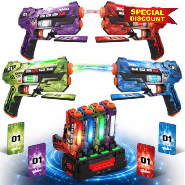 VATOS Rechargeable Laser Tag Set with Charging Station & Energy Cards