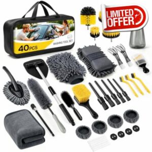 40Pcs Professional Car Cleaning Kit