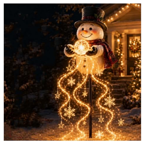 Solar Snowman Gardens Stakes Light