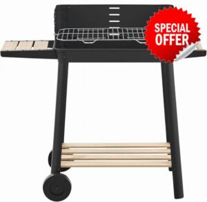 Garden Mile Portable Charcoal Barbecue Grill with Adjustable Grill Height                                                          Adjustable Grill Height