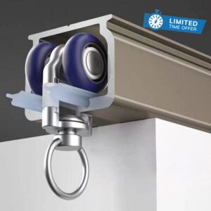 ZAQYCM Outdoor Gazebo Patio Door Sliding Curtain Track System