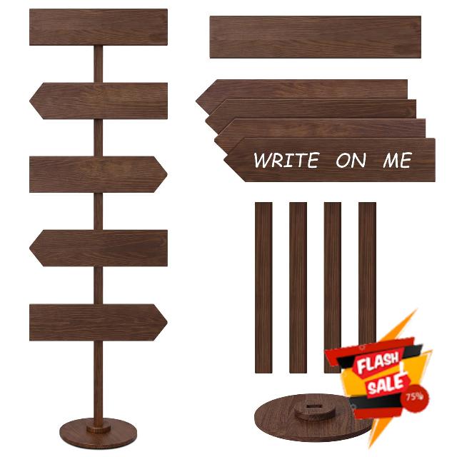 Wooden Directional Arrow Signs with Stakes