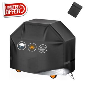 BBQ Grill Cover for Weber Genesis E-610 Gas Grill                                                          Outdoor Heavy Duty Barbecue Cover Outdoor Grill UV Resistant with Adjustable Straps Drawstring TearResistant Design Windproof