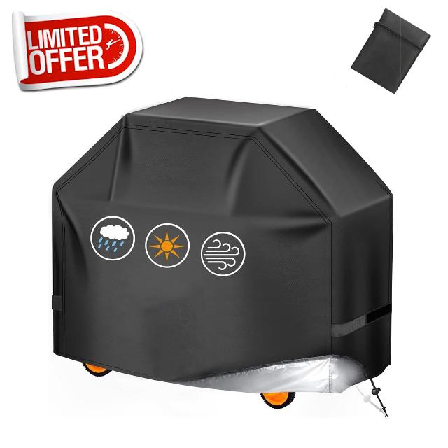 BBQ Grill Cover for Weber Genesis E-610 Gas Grill                                                          Outdoor Heavy Duty Barbecue Cover Outdoor Grill UV Resistant with Adjustable Straps Drawstring TearResistant Design Windproof