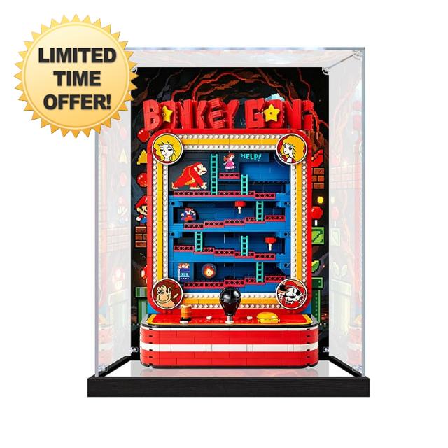 Acrylic Display Case Compatible with LE*GO 72051 Donkey Kong Arcade Machine