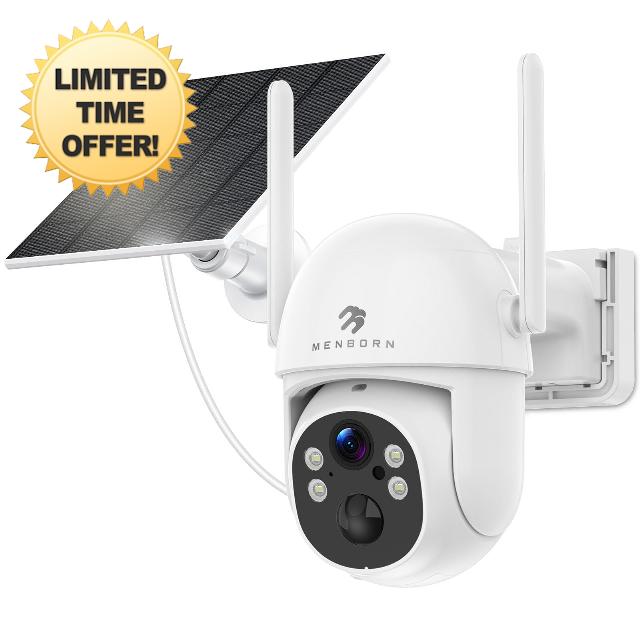 2K Solar Security Camera Outdoor Wireless