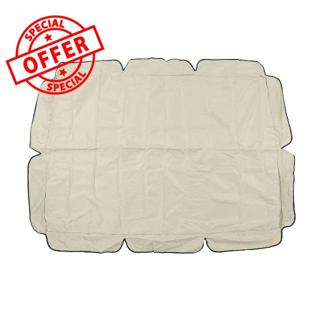 Outdoor Swing Canopy Replacement - 420D Silver Coated Ox Fabric Garden Canopy for Swing Chairs (Beige)