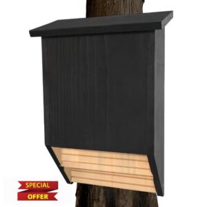 Outdoor Bat House Wood Shelter for Resting                                                          Bat Habitat House for Garden Backyard Farm Outdoor Patio Orchard Law