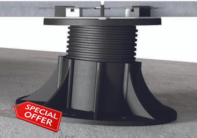 Heavy Duty Adjustable Pedestal Self Levelling Paving Risers for Ceramic Tiles Riser | Paving Tile Decking Outdoor Riser | 28mm - 225mm (Pack of 10) Slopes up to%7 Degree (18-25mm)