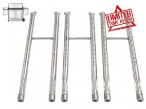 20 1/2" Burner Tubes and Crossover Tubes Set for Weber Summit Gold A/B/A6/B6