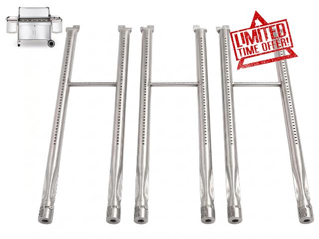 20 1/2" Burner Tubes and Crossover Tubes Set for Weber Summit Gold A/B/A6/B6