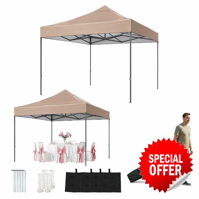 Aoxun Pop Up Gazebo 3m x 6m Heavy Duty with Sides 6x3 Waterproof Party Tent                                                          3m x 3m gazebo