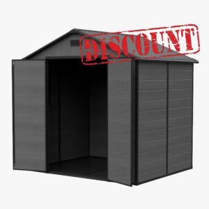 XEMQENER 8 x 6 FT Plastic Garden Shed with Floor