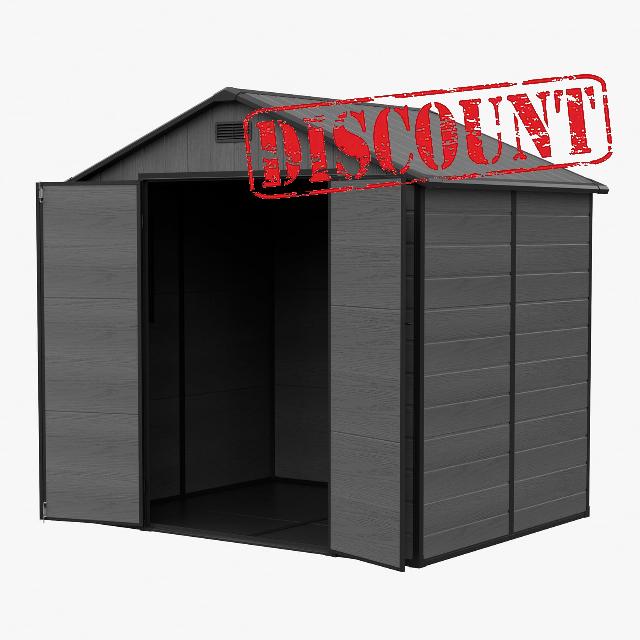 XEMQENER 8 x 6 FT Plastic Garden Shed with Floor