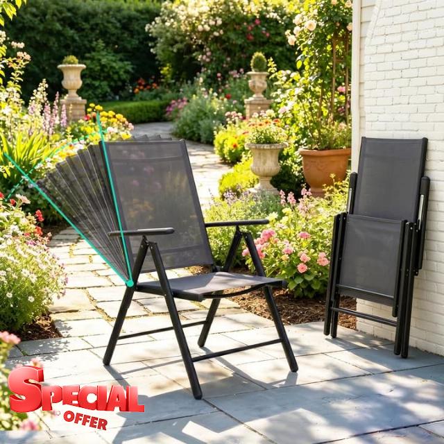 Gotland 2026 Upgrate Folding Garden Chairs Set of 4