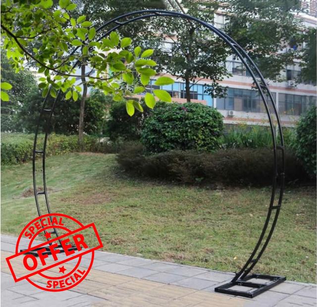 9.2ft Metal Wedding Arch - Elegant Rose Decor for Outdoor Events
