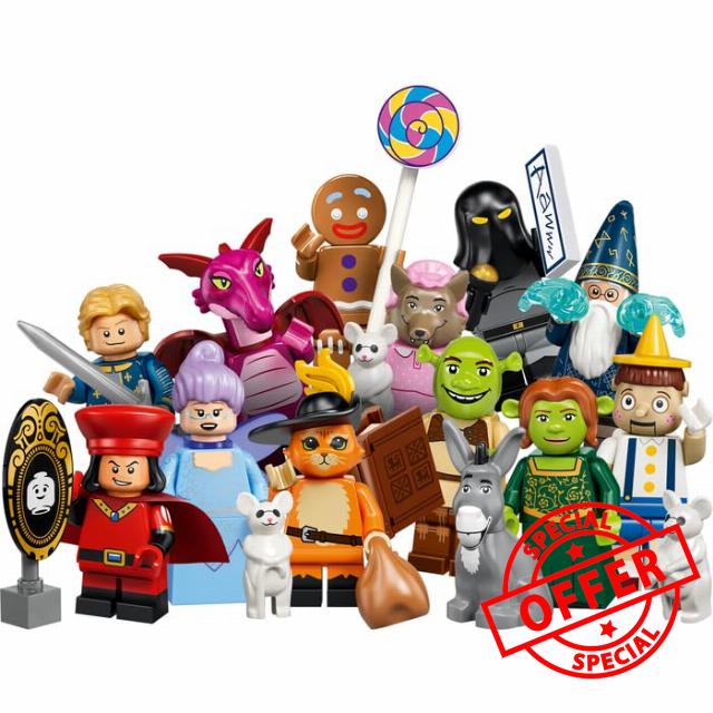 LEGO Shrek Minfigures Full Set Of 12 Different Minifigures 71053                                                          Collectible Minifigure
