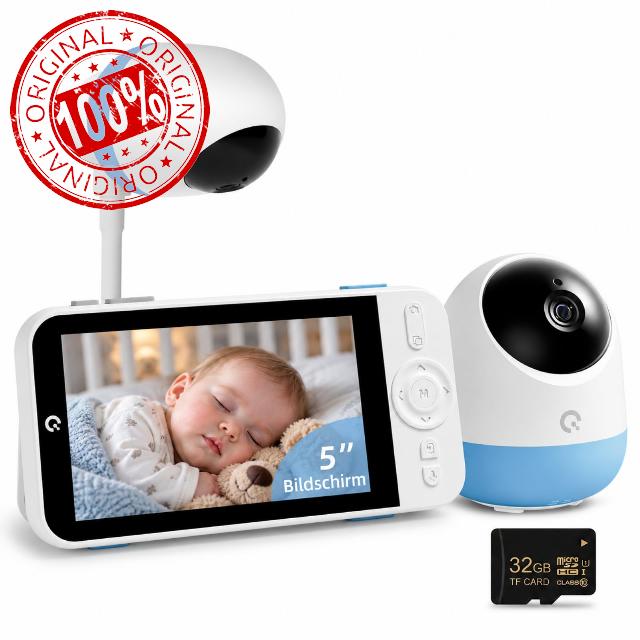 Ognee Baby Monitor with camera and night vision Non-WiFi 24h Playback 32GB                                                          6000mAh