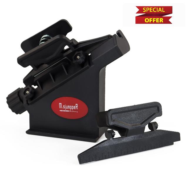 Fletching Jig with Straight Helix Clamps Adjustable Fletch Tool Feather Stick Kit for DIY Repair Arrows Bolts (Black)