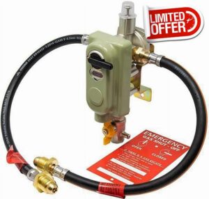 Automatic Gas Bottle Change Over Valve Kit for Two Propane LPG Cylinders                                                          OPSO Safety Feature