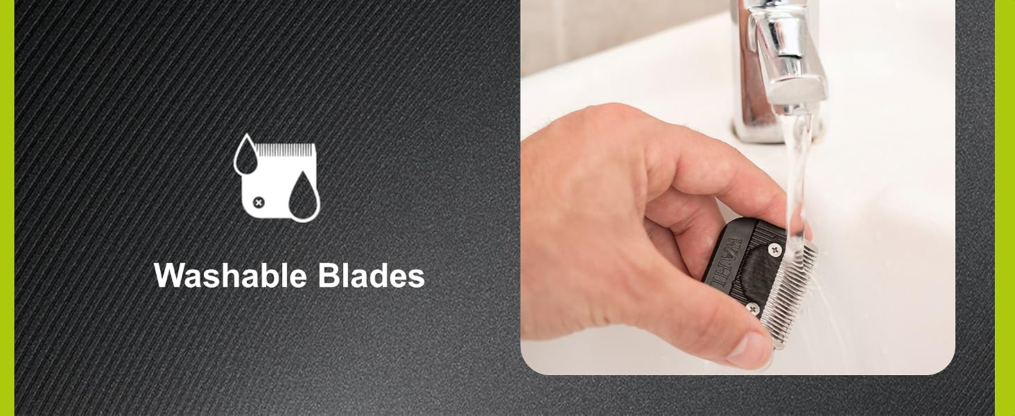 Text reads 'Stainless Steel Blades'. Multiple product images showing silver metal blades arranged in rows against blue and white backgrounds.