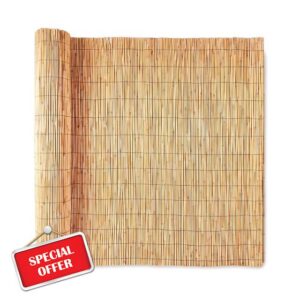 Extra Thick Natural Reed Fence Screening Roll 8–10mm