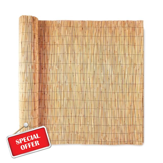 Extra Thick Natural Reed Fence Screening Roll 8–10mm