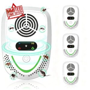 2026 Upgraded 4-Pack Ultrasonic Pest Repeller with 4 Modes