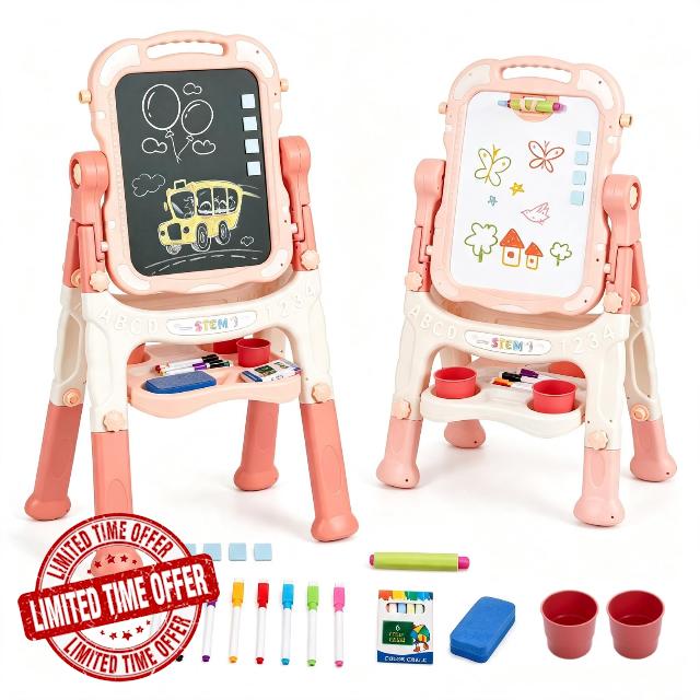 GYMAX 4 in 1 Easel for Kid