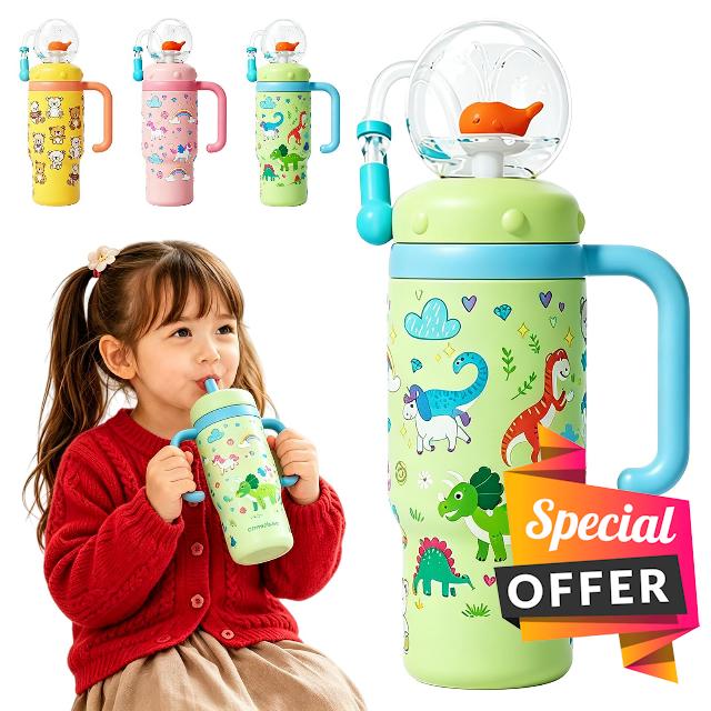 Whale Fountain Rocket Whale Sippy Cup