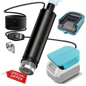 Cordless Water Transfer Pump Compatible with Makita 18V Battery 635GPH Portable Submersible Pump IPX8 Waterproof Stick Pump for Tub Pond Garden Camping Draining(Battery Not Included)